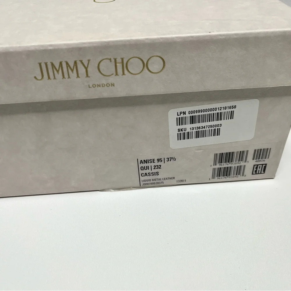 Jimmy Choo Anise purple Liquid Metal heels size 37.5 - Picture 3 of 13